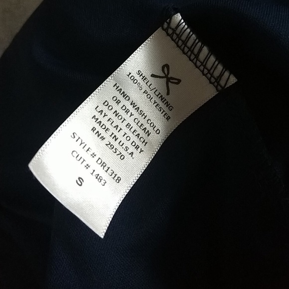 Floral high low Everly dress- navy pink - Picture 4 of 5